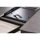 Стол обеденный SIGNAL PORTO Ceramic темно-серый мрамор/черный мат 120-160/120